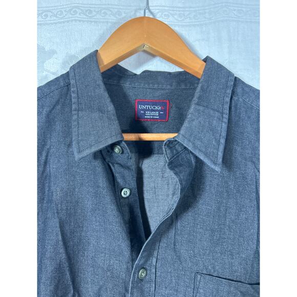 UNTUCKit Button Up XXL Gray Long Sleeve Cotton - Picture 5 of 9